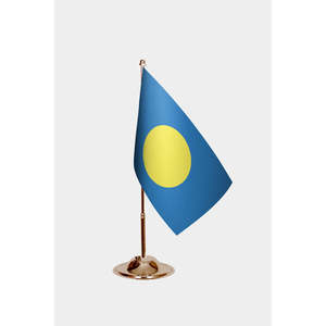 Drapeaux de table imprimés numériquement pour les Palaos avec mât en aluminium - Product Image 2