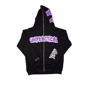 Sudadera con capucha con cremallera completa de diseño OEM para hombre, Sudadera con capucha en blanco de felpa francesa, sudaderas con capucha personalizadas informales con lavado ácido de VIKY INDUSTRIES - Product Image 1