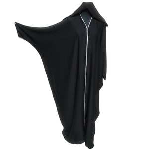 Abaya noire ouverte sur le devant Farasha Jalabiya Derniers modèles de vêtements et accessoires traditionnels musulmans - Product Image 2