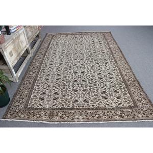 Tapis de 6,2 x 9 pieds, grand tapis turc, tapis marron à motifs de plantes et d'arbres - Product Image 3