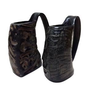 Chope de bière en corne de buffle polie et laquée avec emballage personnalisé Fait à la main Moderne Capacité de 200ml 1000ml Meilleur prix Inde - Product Image 6