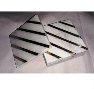 Juego de posavasos de MATERIAL PERSONALIZADO Almohadillas de piedra redondas de estilo clásico para cocina Hecho en India - Product Image 3