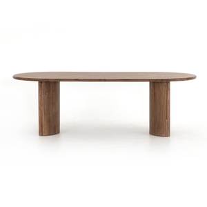 Table à manger en bois d'acacia massif minimaliste moderne avec pieds en lattes verticales en bois naturel pour restaurant hôtel cuisine table à manger - Product Image 4
