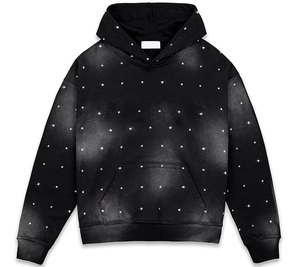 Sudadera con Capucha de Invierno con Lavado Ácido, Logotipo OEM Personalizado, Térmica, Holgada, Transpirable, 100% Algodón, Estilo Urbano Vintage para Hombre - Product Image 1