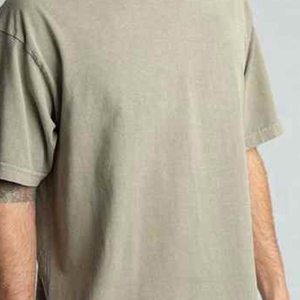 T-shirt décontracté surdimensionné à épaules tombantes T-shirt pour hommes OEM conception personnalisée Logo lourd blanc 100% coton - Product Image 6