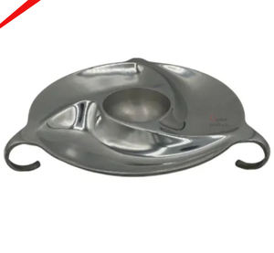 High Quality Shiny <b>Silver</b> Finished Chip and <b>Dip</b> Serving Bowl for Restaurant - Product Image 4