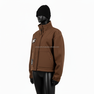 Chaqueta Softshell para mujer, resistente al viento, resistente al agua, tela de LICRA de poliéster, logotipo personalizado, diseño bordado, chaqueta Softshell para mujer - Product Image 4