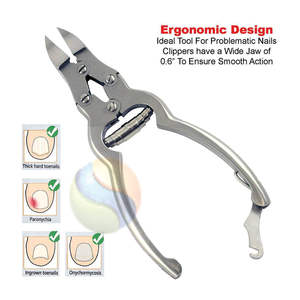 Pince à cuticules professionnelle en acier inoxydable allemand avec lames à joint en boîte tranchantes, pince à ongles et à cuticules robuste, fabrication - Product Image 6