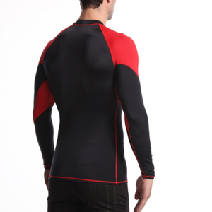 Unisex Custom Quick Dry Long Sleeve Rash Guard Gym Shirt Breathable Polyester Knitted Material for Men - Product Image 4