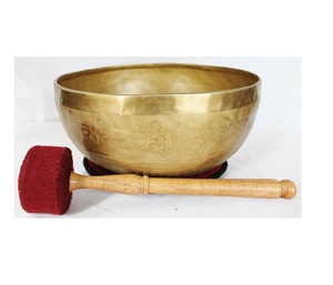 Cuenco tibetano hecho a mano para curación de chakras y meditación de yoga Latón grande para terapia de sonido de alta calidad. - Product Image 4