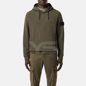 เสื้อฮู้ดผ้าคอตตอนขนแกะแบบสวมหัวสำหรับผู้ชายพิมพ์โลโก้ตามสั่งพิมพ์ลายแบบเรียบมีขนาดพร้อมสีที่กำหนดเอง - Product Image 4