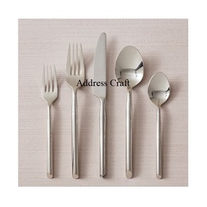 Matériau écologique Ensemble de couverts en acier inoxydable 304 et or rose Ensemble de couverts à logo de luxe pour hôtel, mariage 18/8 Hot Seller au prix d'usine - Product Image 2