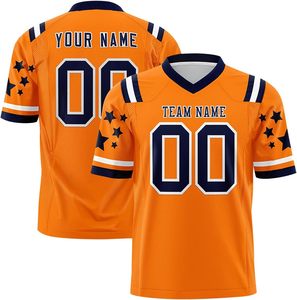 Elegantes Camisetas de Fútbol Americano Personalizadas de Dos Colores con Nombre y Número, Transpirables, de Alta Costura, Tallas Grandes, de Verano, con Nombre de Equipo Personalizado - Product Image 6