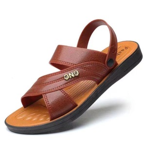 Nuevas Sandalias de Cuero Italianas para Hombre con Estampado de Leopardo, Suela de EVA, Punta Abierta, Marca de Moda, Sandalias de Verano para Exportación - Product Image 6