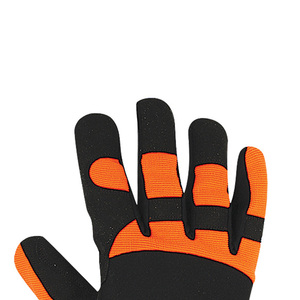 ถุงมือช่างยนต์งานช่างหนังมีแผ่นผ้าฝ้ายเสริมแรงทนทานต่อการขัดถูโลโก้ได้ตามต้องการ - Product Image 4