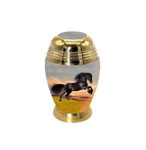 Urna para adultos de cremación grabada en aluminio antiguo para cenizas humanas Urnas para adultos impresas con tema Cardenal - Product Image 3