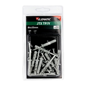 Elematic Blister Tassello Jtx Tp/V 6x35 Con Vite 20 Pz - Product Image 1