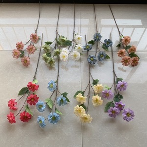 Neue künstliche Blume 5-Kopf Hibiskus Glück Blume Hochzeits saal Dekoration Versch önerung dekorative Vase Arrangement Blume - Product Image 2