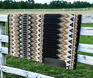 Best Western Haute Qualité Véritable Nouvelle-Zélande Laine et Cachemire Laine Tapis de Selle Fine pour Équitation Rempli Laine Coton - Product Image 5