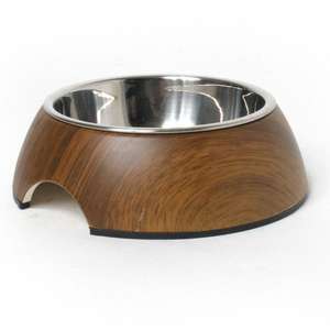 Cuenco para mascotas hecho a mano de madera de acacia y acero inoxidable para perros/gatos, cuenco de agua antideslizante de madera resistente para mascotas, comedero para perros - Product Image 5