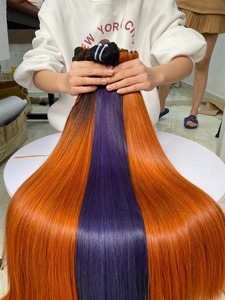 Vente en gros Paquets de cheveux humains de couleur droite Os Cheveux non transformés bruts Remy à cuticules alignées - Product Image 6