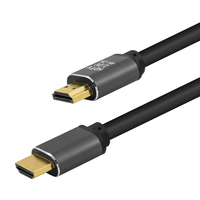 Câble coaxial SIPU mâle-mâle avec connecteurs dorés, gaine PVC, compatible 4K60Hz 3D HDR, fibre optique, microphone, lecteur DVD