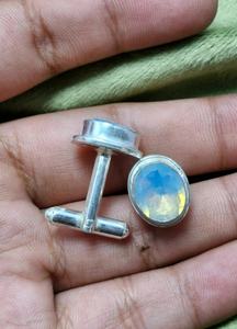 Boutons de manchette ovales faits à la main en opale de feu, en argent sterling 925, bijoux de luxe unisexe, pierres précieuses, prix avantageux, best-seller 2025 - Product Image 2