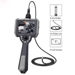 Endoscope VSNDT G6010 6mm Industrial Borescope Video Borescope With 5'' HD LCD Screen Industrial Endoscope Camera