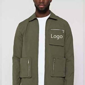 ชุดเซ็ตสตรีทแวร์ผู้ชายสั่งทำขายส่ง แบบมีกระเป๋า ผ้าแคนวาส ผ้าฝ้าย ชุด 2 ชิ้น เสื้อแจ็คเก็ตและกางเกงคาร์โก้ ชุดวอร์ม - Product Image 3