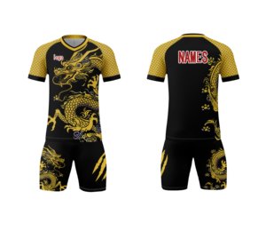 Uniforme de football rétro 100% polyester de haute qualité à prix compétitif, respirant, anti-UV et confortable - Product Image 6