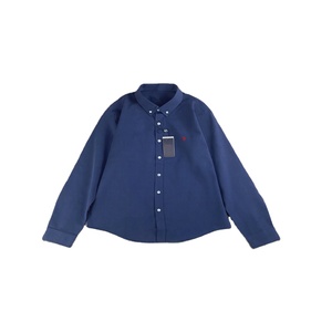 Chemise en lin RL pour homme, couleur unie, manches longues, col boutonné, tissu sergé respirant, décontractée, brodée, pour le printemps et l'automne - Product Image 4