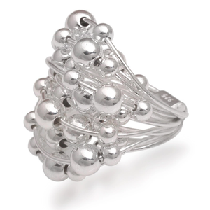 Bague de cocktail faite à la main en argent sterling 925 élégante et à la mode accessoire de bague de déclaration artistique en gros disponible - Product Image 2