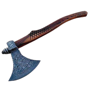 गुलाब की लकड़ी के स्टील कुल्हाड़ी के साथ <span class=keywords><strong>2025</strong></span> नई हैंडमेड स्टील टोमाहॉक कुल्हाड़ी के साथ कवर के साथ जाली - Product Image 1