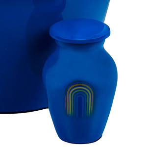 Urnas de cremación de recuerdo de aluminio de artesanía india Venta caliente Mini urnas de cremación para funeral - Product Image 4