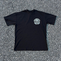 Streetwear vintage surdimensionné sans couture pour hommes t-shirt Boxy Fit personnalisé en coton épais 300gsm à impression complète