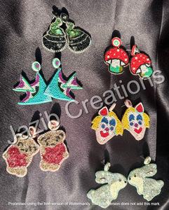 2024 Boho fait à la main perles de rocaille boucles d'oreilles Miyuki perlé Huggie boucles d'oreilles géométrie créative coloré à la mode classique personnalisé - Product Image 5