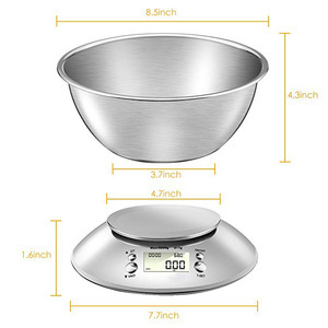 Glass <b>Kitchen</b> <b>Scale</b> Tray HD LCD <b>Digital</b> Display Automatic Shutdown Accuracy 1g Max Weighing 5kg Easy Clean Non-Stick 12-Piece CN - Product Image 2