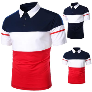POLO d'été pour hommes T-shirt en jersey respirant avec décoration à boutons brodés à manches courtes pour les jeunes golfeurs d'âge moyen - Product Image 5