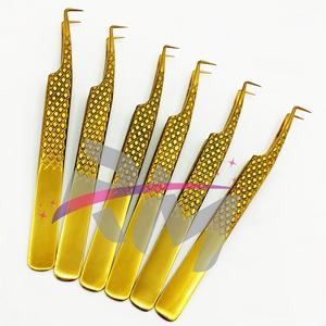 RMI nouveau produit tendance meilleure qualité or Plasma extension de cils pince à épiler 90 degrés pointe en acier inoxydable - Product Image 2