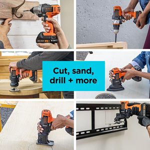 Kit Combinado de Herramientas Eléctricas Inalámbricas de 20V MAX, con Batería y Cargador, Juego de 10 Piezas de Plástico - Product Image 4