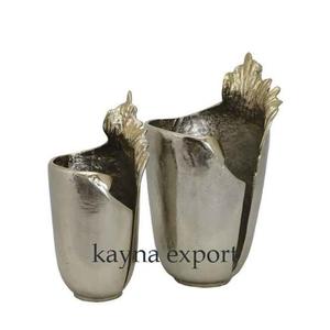 Florero de Metal de Diseño Moderno y Creativo, Centro de Mesa Decorativo para el Salón, Acabado Plateado, Superventas - Product Image 3