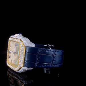 Reloj de Pulsera Mecánico de Oro Rosa con Moissanita y Calendario, Estilo Hip Hop, con Incrustaciones de Diamantes VVS, Accesorio de Lujo para Hombre - Product Image 2