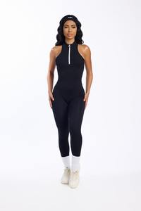 Nouvelle version femmes sport Yoga body combinaison ensemble une pièce respirant sans couture sans manches taille haute Nylon Spandex Gym - Product Image 5