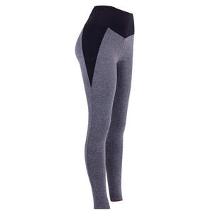 Leggings de gimnasio de cintura alta para mujer Pantalones de Yoga de cintura elástica al por mayor con diseño de patrón de CD sólido - Product Image 2
