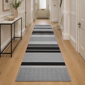 <b>RUGS</b> DEPOT LXDP-0232 Wholesale <b>Charcoal</b> <b>Grey</b> Designer Pattern Digital Printed Machine Washable Chenille Area <b>Rug</b> Non Slip - Product Image 5