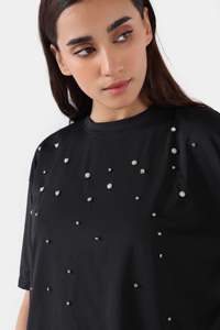 Última tendencia de las mujeres de Polo de manga corta de la gran oferta de la Escuela de Golf de diseño de tendencia camiseta para las mujeres de cuello redondo de color negro prendas de vestir - Product Image 5