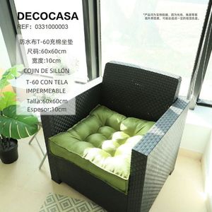 Solid Color T-60 Fiber-Filled Box Seat Cushion <b>Waterproof</b> Outdoor <b>Pillows</b> & Cushions - Product Image 3