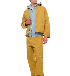 Chaquetas DE TRABAJO vintage personalizadas OEM, ropa de calle de lona lavada, cuello vuelto, cremallera, chaqueta de talla grande para hombre desgastada - Product Image 4