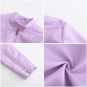 Veste en cuir véritable pour femme, nouveau design, coupe-vent, imperméable, avec fermeture éclair, vente en gros, vêtements pour femme 2026 - Product Image 6