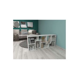 ชั้นวางหนังสือสเตนเลสสตีลอเนกประสงค์ตกแต่งสไตล์โมเดิร์นยี่ห้อ Sigma 8 ชั้น ขนาด 130x25x60 ซม. สำหรับห้องนั่งเล่น - Product Image 2